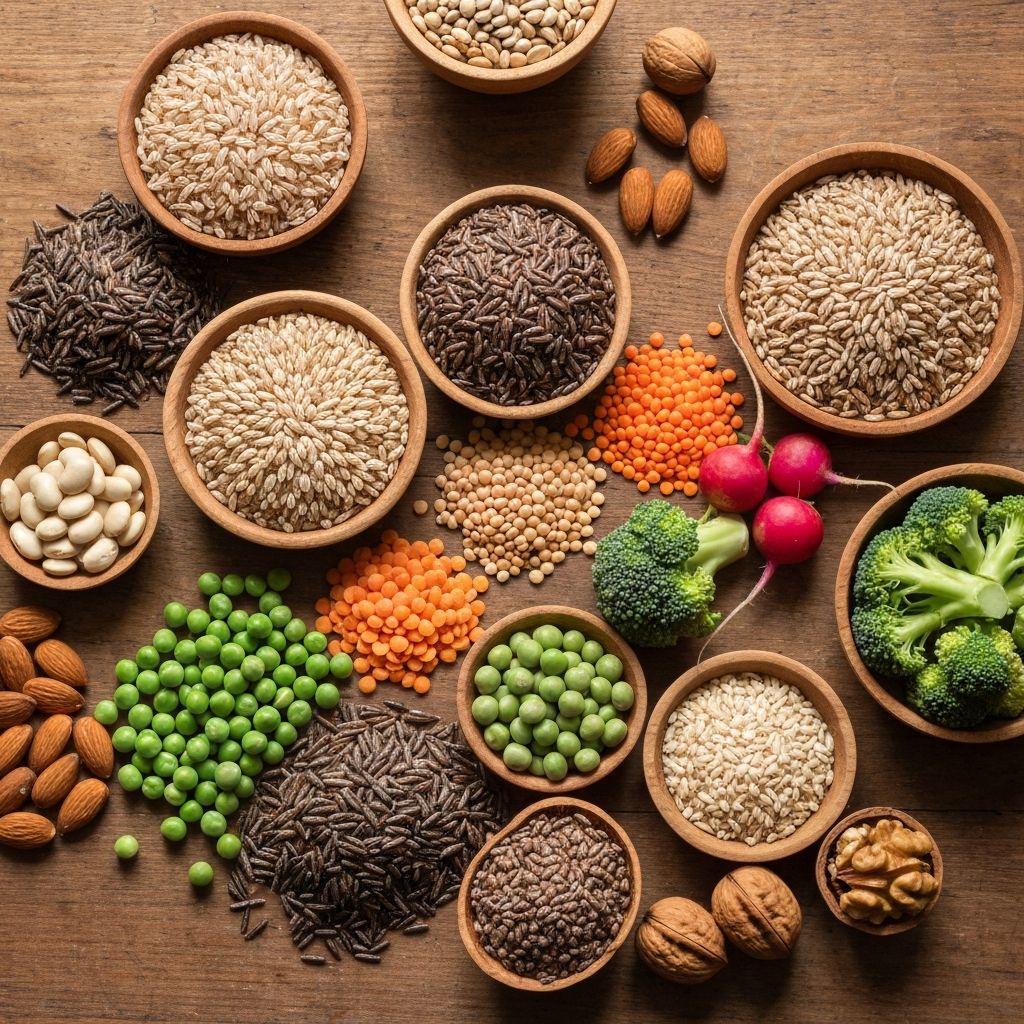 Composition of whole foods showing various minimally processed ingredients